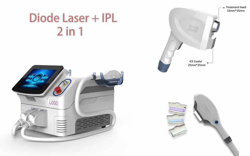 Diode laser + ipl 2 in 1 technology